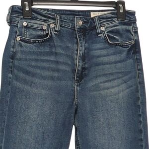 Rag & Bone 28 Waist Straight Leg Dark Wash Jeans Raw Hem Normcore Streetwear